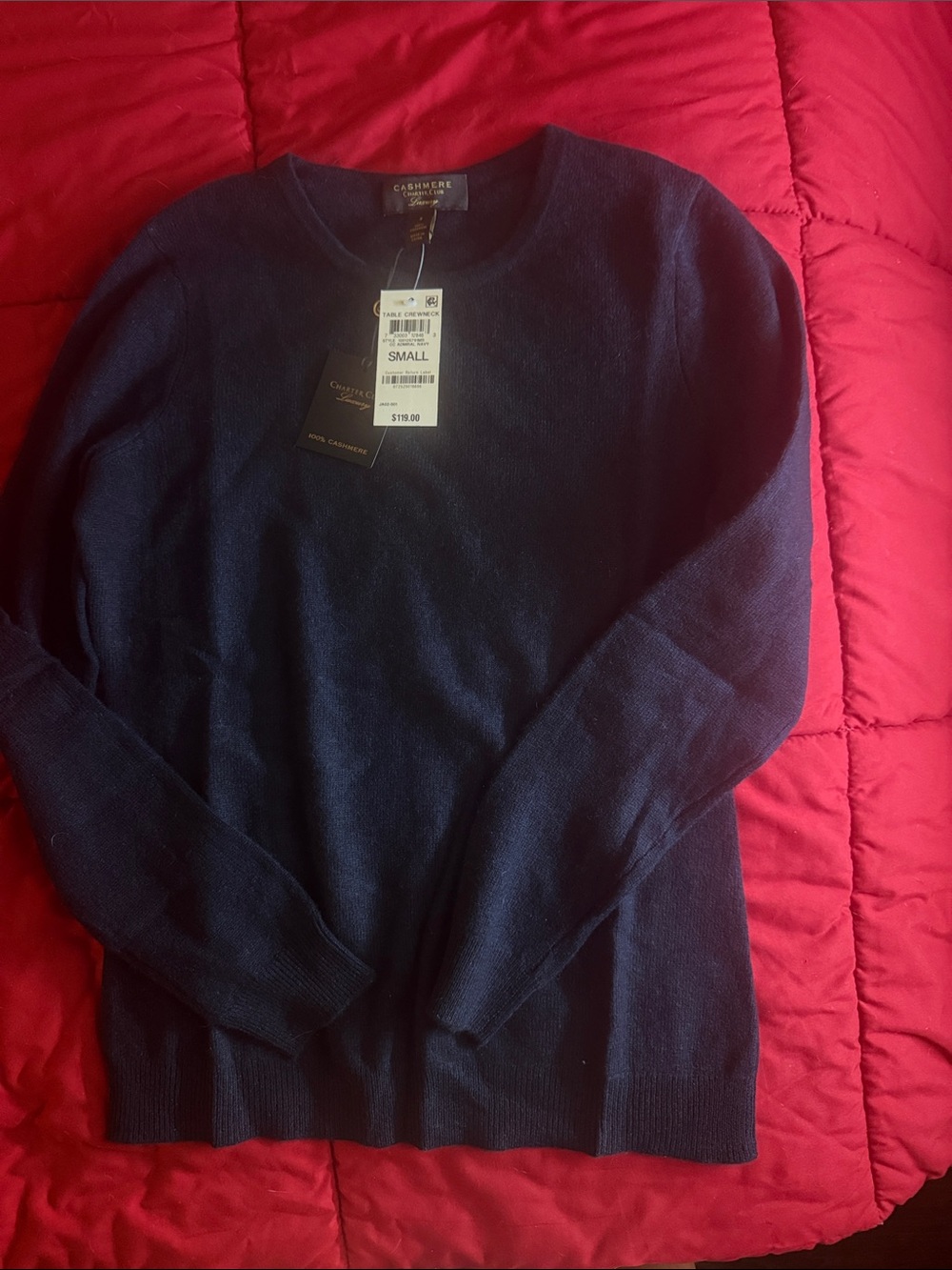 Charter club cashmere sweater size small nwt